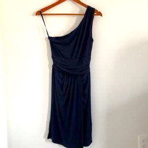 Max and Cleo One Shoulder Navy/Blue Dress